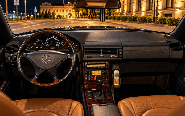 
            Кнопочный телефон и V12. Обзор редкого 28-летнего Mercedes-Benz SL600
        