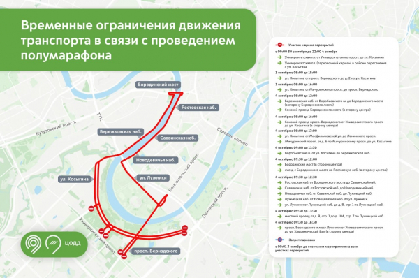 
            В Москве 3 и 4 октября перекроют улицы и набережные из-за марафона. Карта
        